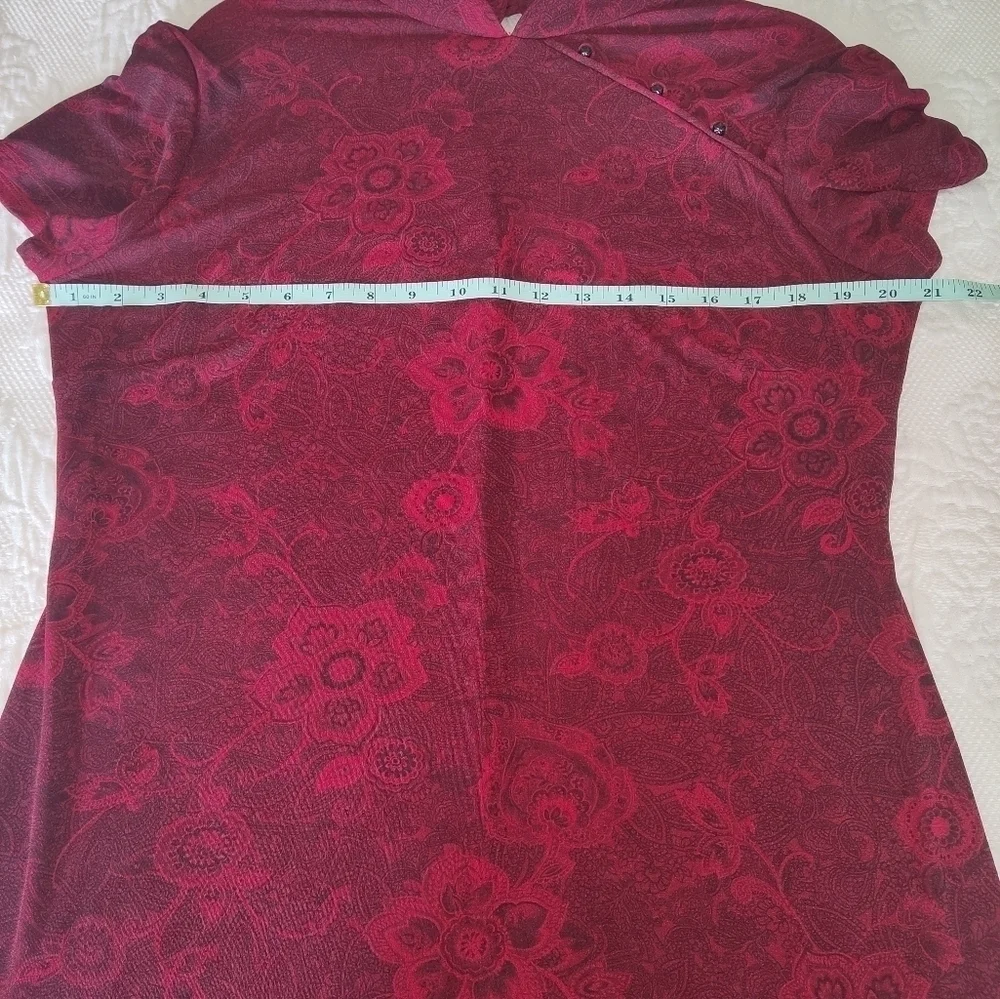 CDC Women's Maxi Floral Burgundy Dress Size 16